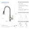 Kibi Bari Single Handle Pull Down Kitchen & Bar Sink Faucet, Brushed Nickle KKF2015BN - alternate 3